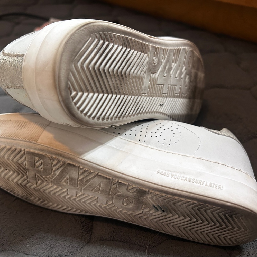 P448 Women’s suede and leather Light Gray Sneakers - Picture 5 of 5